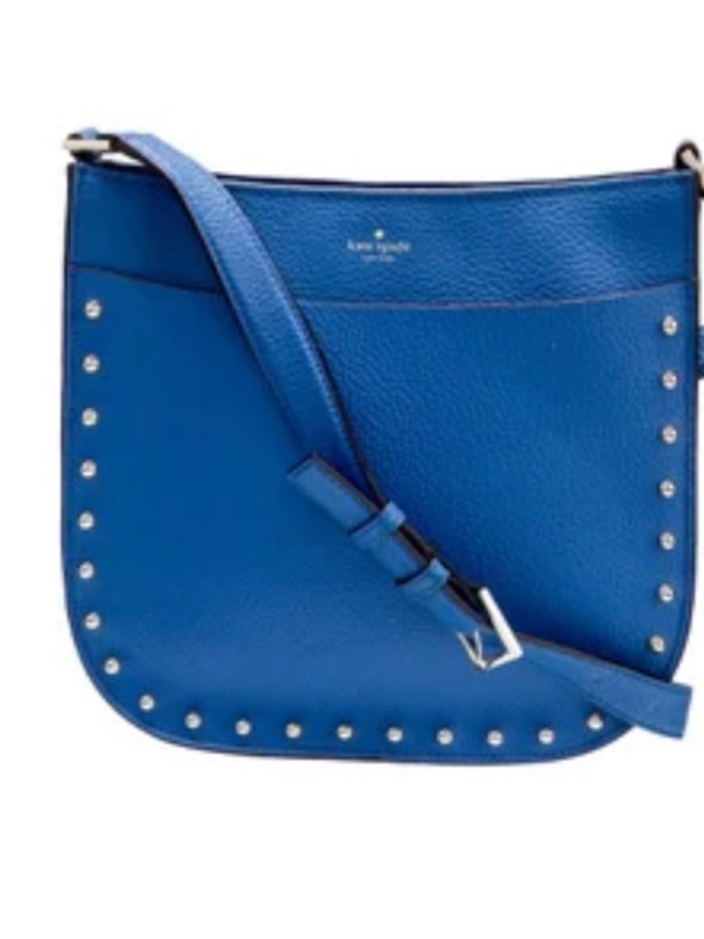 kate spade Royal Blue Pebbled Leather Crossbody with Studs - Picture 2 of 16